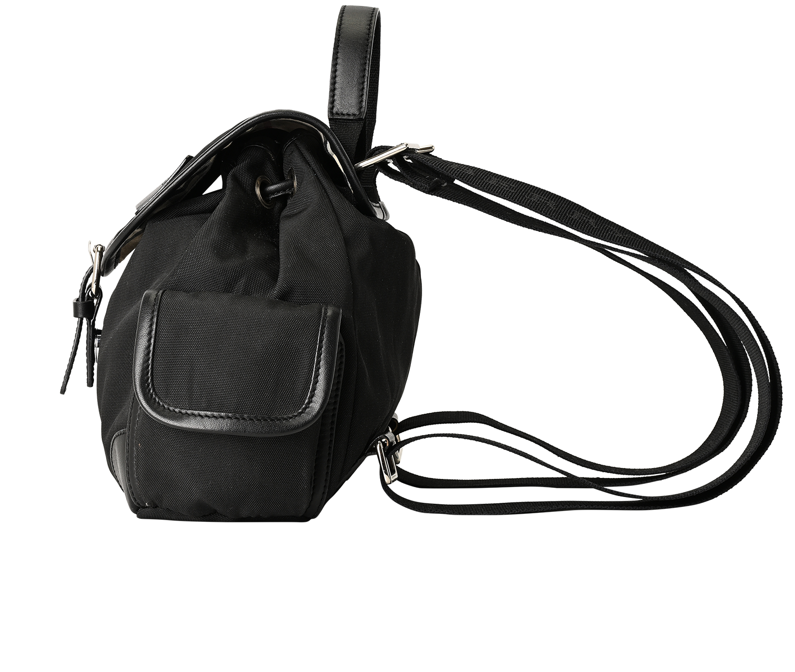 Small Backpack, &pound;350, Handbags, Black, Canvas, Bottom view